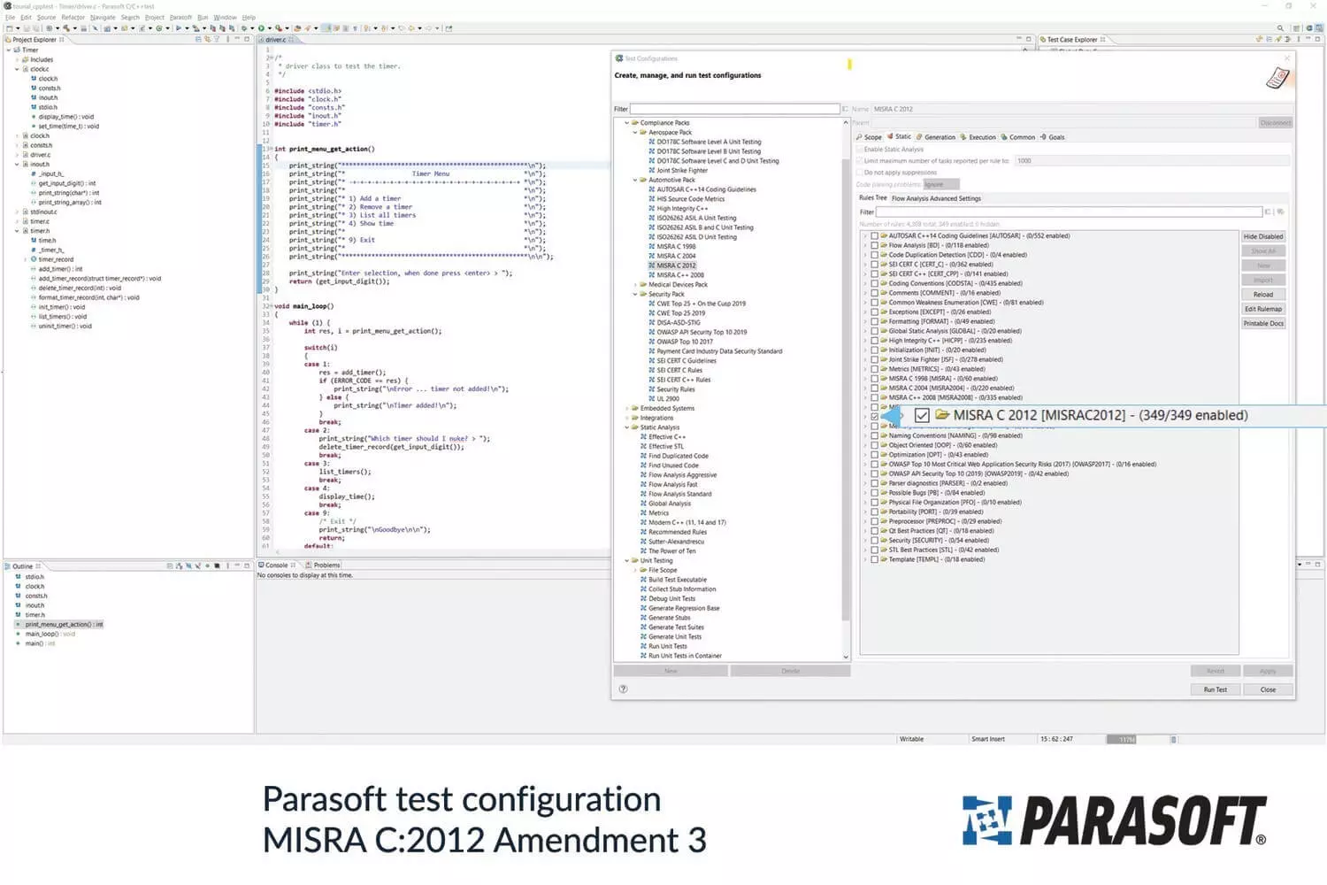 Parasoft支持更新MISRA C:2012，提供最新的安全和合规编码指南